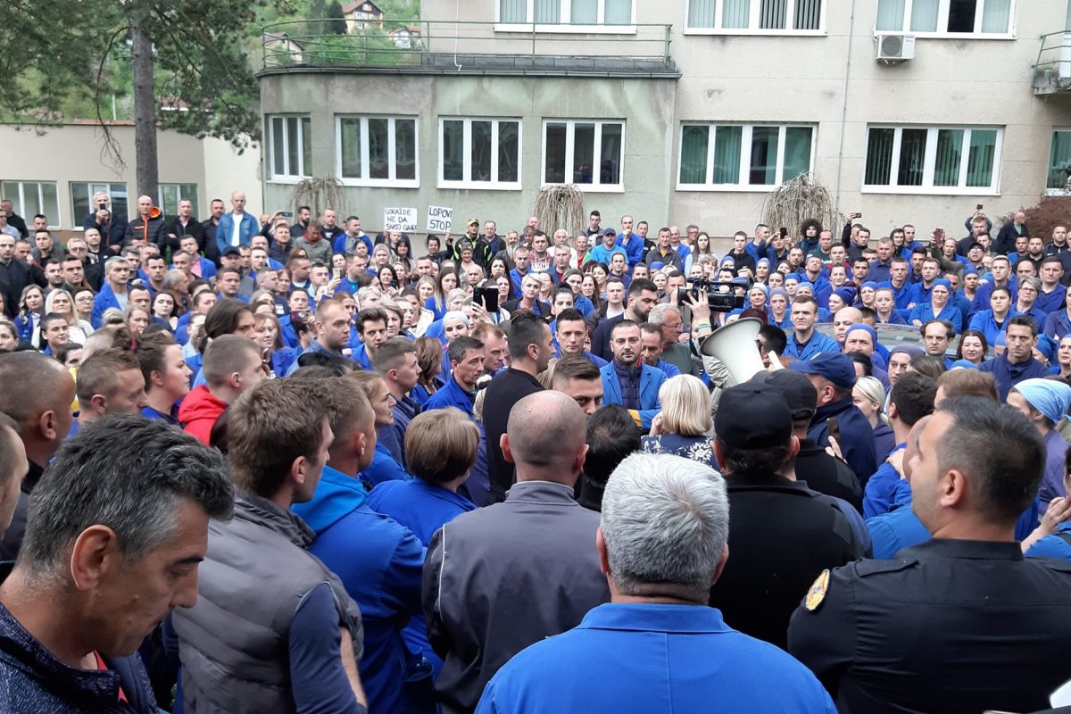 Bosnia's Ginex chemical plant workers protest management's dismissal - N1